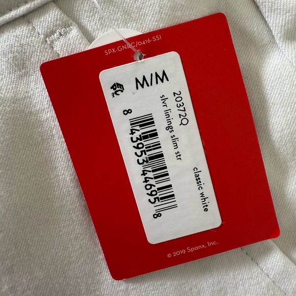 Spanx On-The-Go Slim Straight Pant Classic White Medium Petite 20372Q - Picture 7 of 8